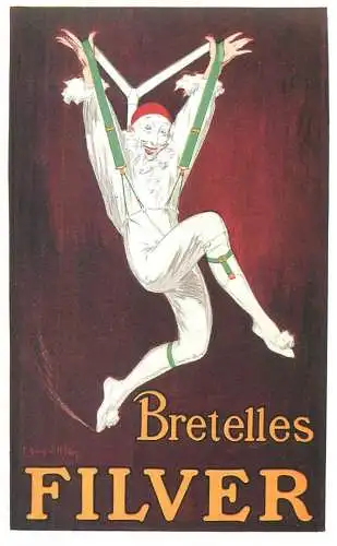 Dalkeith`s classic poster advertising postcard France 1920 Jean D'Ylen Bretelles Filver