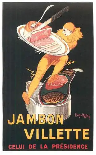 Dalkeith`s classic poster advertising postcard France 1920 Jean D'Ylen Jambon Villette