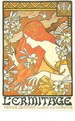 Dalkeith`s classic poster advertising postcard France 1897 Paul Berthon L'Ermitage