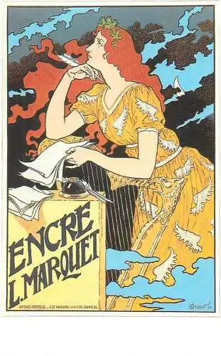 Dalkeith`s classic poster advertising postcard France 1892 Eugene Grasset Encre L. Marquet