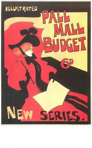 Dalkeith`s classic poster advertising postcard UK London 1894 Maurice Greiffenhagen Pall Mall budget illustrated