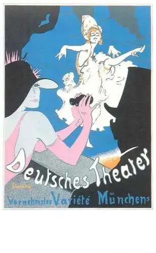 Dalkeith`s classic poster advertising postcard Germany 1915 Walter Schnackenberg Deutsches theater