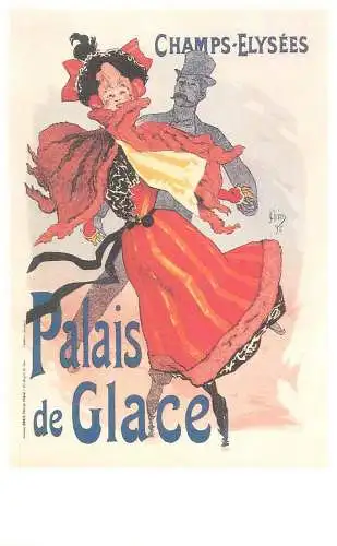 Dalkeith`s classic poster advertising postcard France 1896 Jules Cheret Palais de glace Champs Elysees