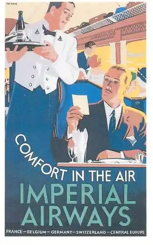 Dalkeith`s classic poster advertising postcard UK 1935 Tom Purvis Imperial Airways