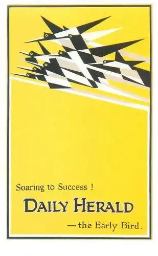 Dalkeith`s classic poster advertising postcard UK 1918 E. McKnight Kauffer soaring to success Daily Herald