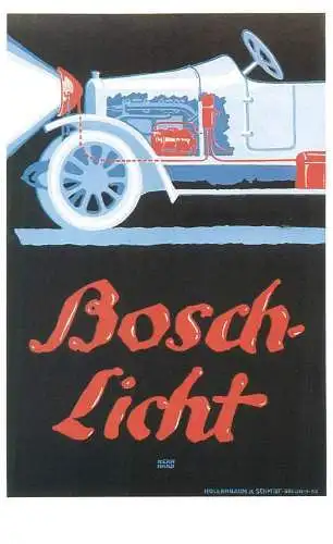 Dalkeith`s classic poster advertising postcard Germany 1913 Lucian Bernhard Bosch Licht