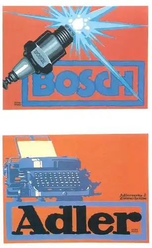 Dalkeith`s classic poster advertising postcard Germany 1915 Lucian Bernhard Bosch Adler sparks