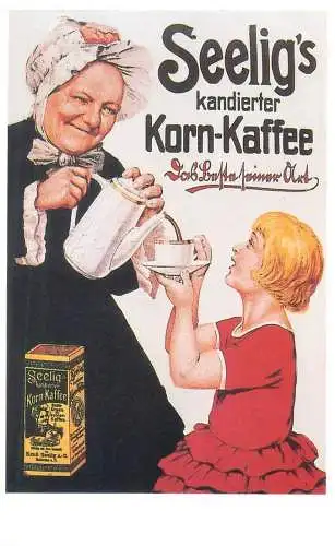 Dalkeith`s classic poster advertising postcard Germany 1905 Seelig Korn kaffee
