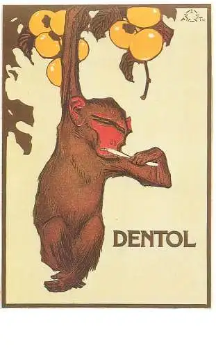 Dalkeith`s classic poster advertising postcard Italy 1914 Aleardo Terzi monkey tootpaste Dentol
