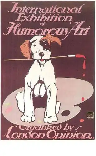Dalkeith`s classic poster advertising postcard Ludwig Hohlwein England 1913 humorous art dog