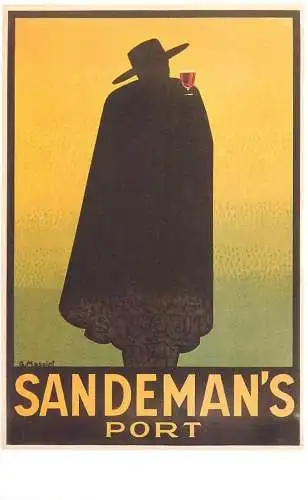 Dalkeith`s classic poster advertising postcard UK 1929 George Massiot Brown Sandeman's port