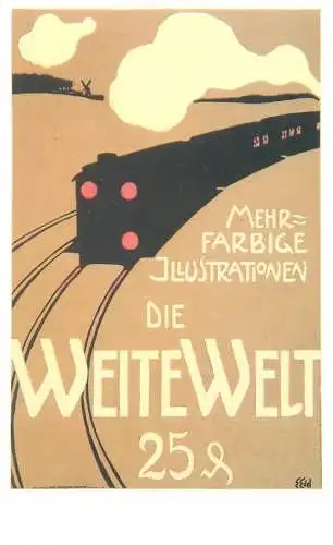 Dalkeith`s classic poster advertising postcard Weite Welt Mehr Farbige Edmund Edel Germany