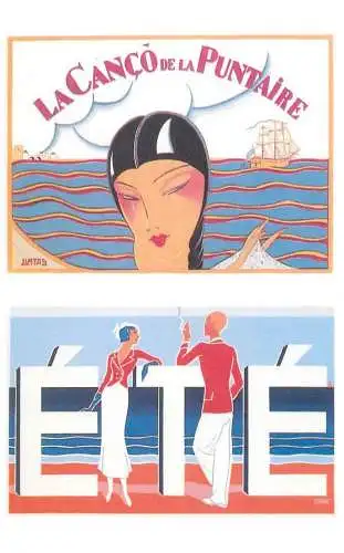 Dalkeith`s classic poster advertising postcard Llantas Caddy Spain 1925 La Canco de la Puntaire