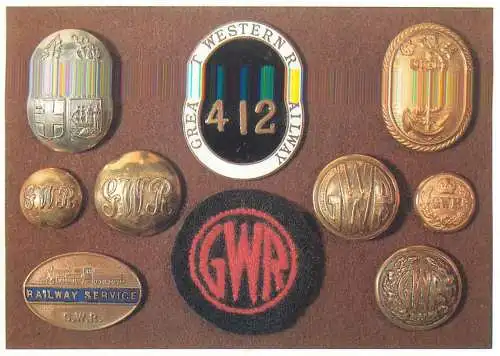 Dalkeith`s classic poster advertising postcard Great Western railway medals buttons