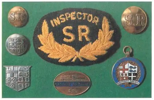Dalkeith`s classic poster advertising postcard South Eastern Chatham railway medals Inspector SR