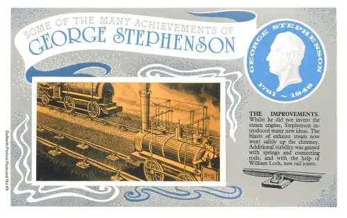 Dalkeith`s classic poster advertising postcard George Stephenson achievements