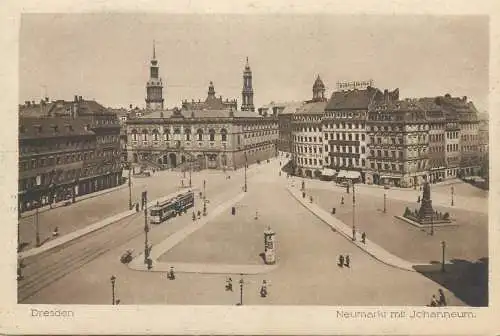 Dresden tram tramway Neumarkt mit Johanneum