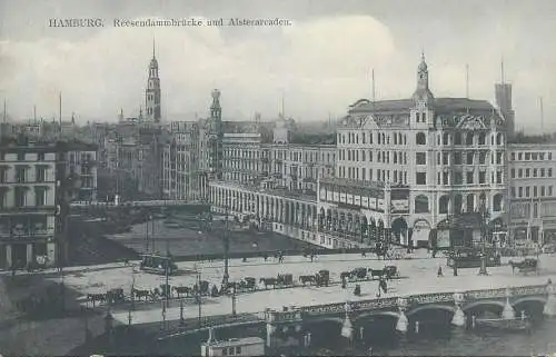 Hamburg reesendammbrucke und Alsterarcaden