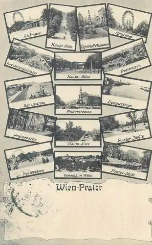 Wien Prater muli views AK