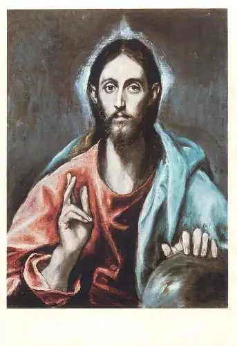 Postcard the Saviour of the World El Greco painting