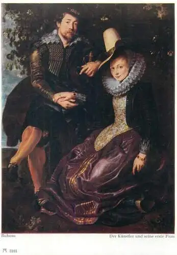 Postcard Peter Paul Rubens und seine Gattin Isabella Brant Gemalde