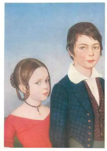 Postcard Paul, Maria und Filomena von Putzer gemalde ausschnitt Friedrich Wasmann