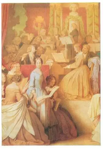 Postcard the Symphony Moritz von Schwind painting