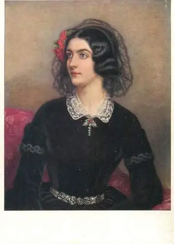 Postcard Lola Montez (Maria Dolores Elisa Gilbert) portrait Joseph Stieler painting