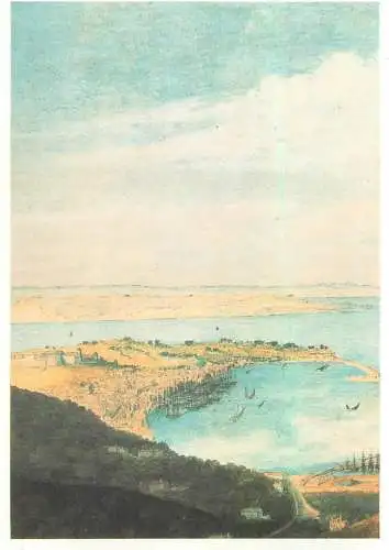 Postcard Adriatic Sea view of Trieste harbour from promontories Karl Friedrich Schinkel painting