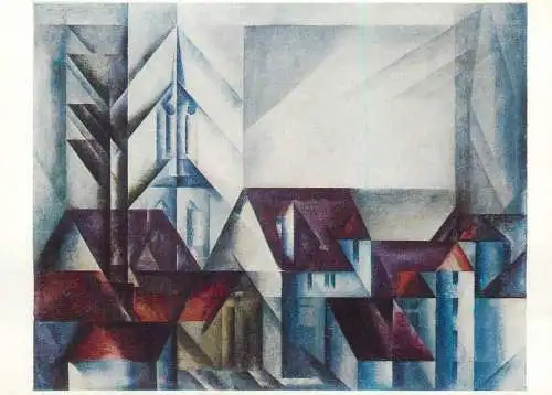 Postcard Teltow II Lyonel Feininger gemalde