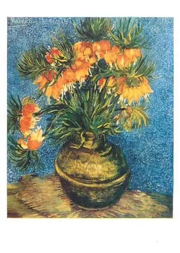 Postcard Kasierkronen in Kupfervase Vincent van Gogh gemalde