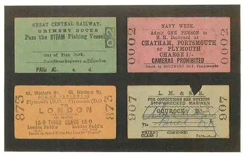 Dalkeith Publishing railway related classic poster postcard named trains tickets ship ahoy dock owned tickets