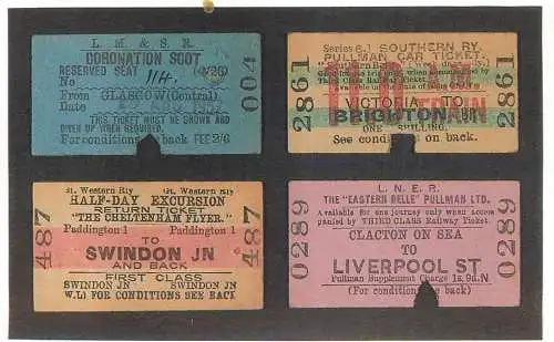 Dalkeith Publishing railway related classic poster postcard named train tickets Coronation Scot Cheltenham flyer