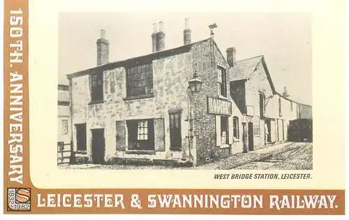 Dalkeith Publishing railway related classic poster postcard Leicester Swannington Railway West Bridge Station