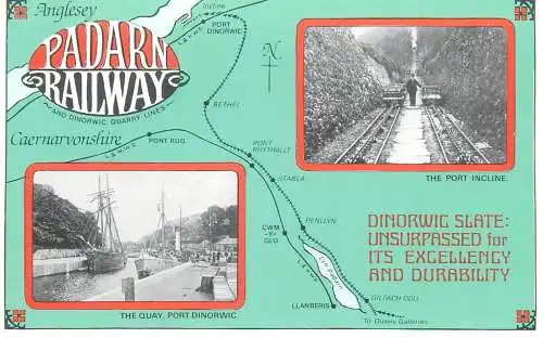 Dalkeith Publishing railway related classic poster postcard Padarn railway Dinorwig slate