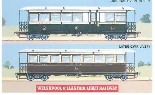 Dalkeith Publishing railway related classic poster postcard Welshpool Llanfair light railway original cart