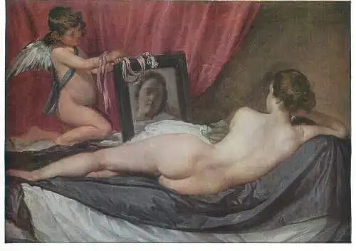 Nude in art postcard Diego Velazquez the toilet of Venus UK