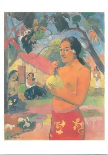 Nude in art postcard Paul Gauguin Ea haere ia oe Ermitage St. Petersburg