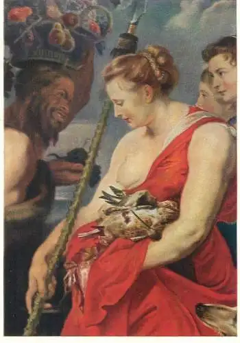 Nude in art postcard Peter Paul Rubens Diana's return from the hunt