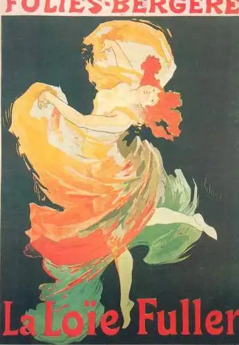Nude in art postcard Jules Cheret Folies Bergere Plakat 1893 Kunst museum  Hamburg