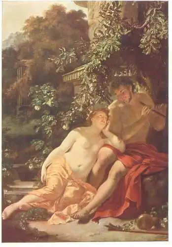 Nude in art postcard Adriaen Van der Werff the enamoured shepherd