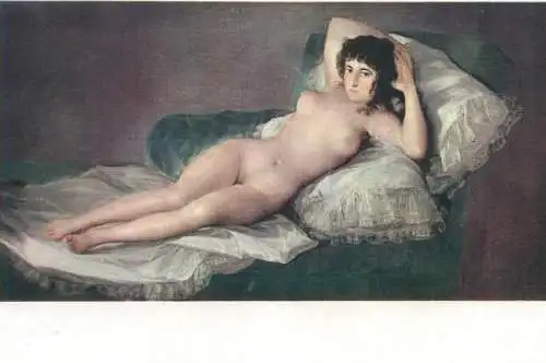 Nude in art postcard Museo del Prado Goya Maja Desnuda