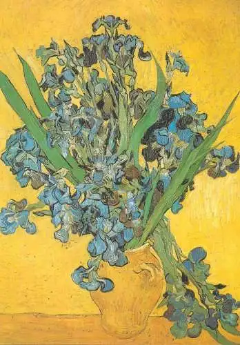Postcard Still life with irises Vincent van Gogh painting