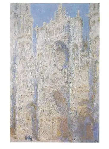 Postcard Rouen Cathedral west facade sunlight Claude Monet painting