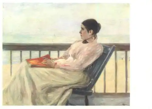 Post card Die Gattin Max Liebermann Gemalde