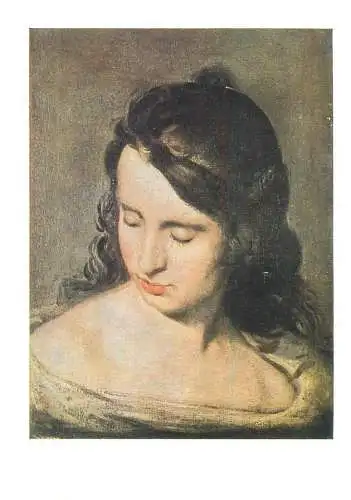 Post card The Blind woman painting