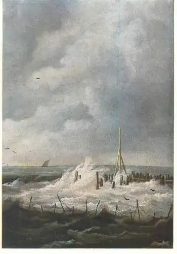 Post card Jacob van Ruisadel Stormy sea