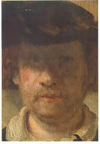 Post card Selfportrait Rembrandt painting