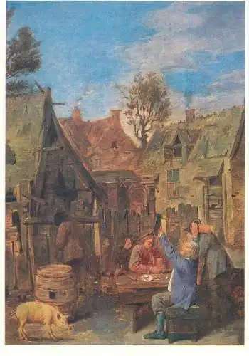 Postcard Landscape Brouwer Gemalde