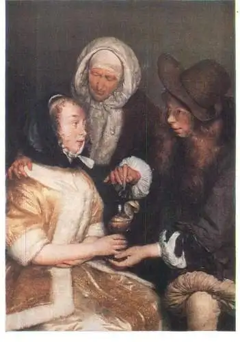 Postcard A glass of lemonade Gerard Terbroch painting